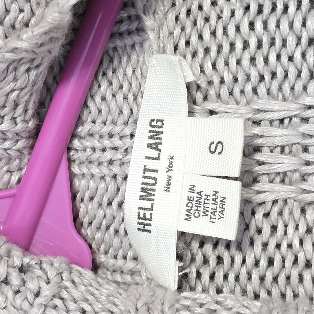 Helmut Lang 100%Linen Taupe Open-Front Cardigan - Picture 11 of 14